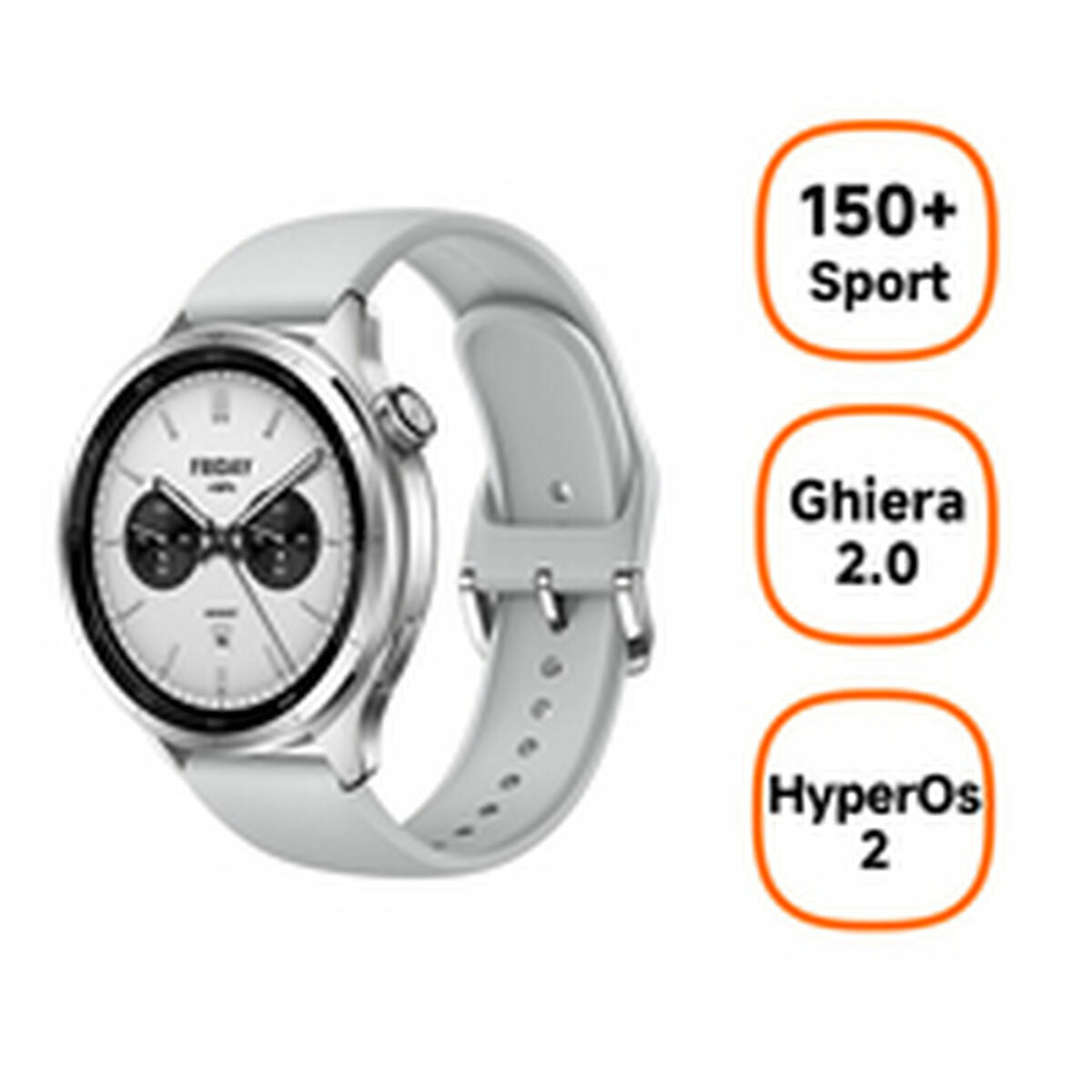 Smartwatch Xiaomi BHR9197GL Silver 1,43"-8