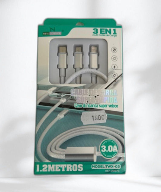 Cable 3 en 1